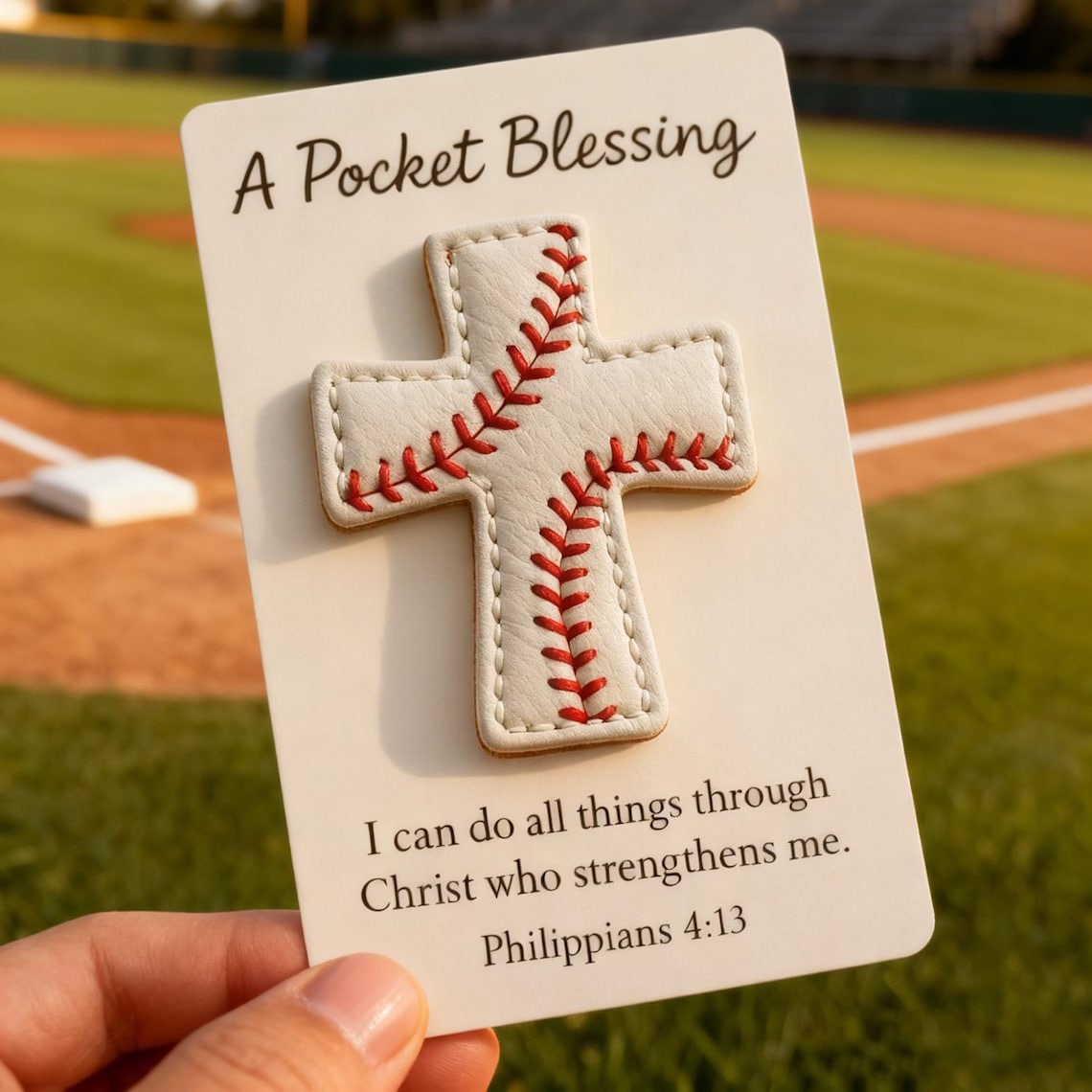 Baseball Cross Blessing Card