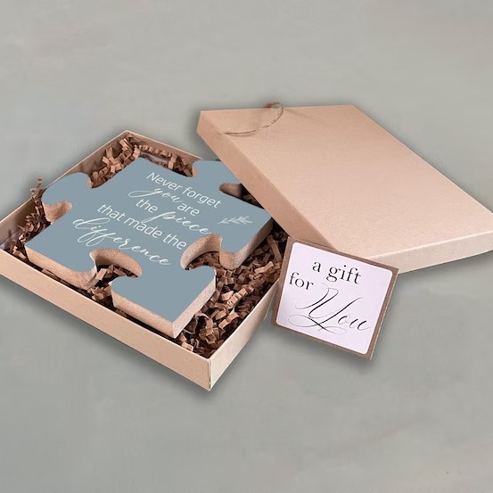 Puzzle Piece Thank You Gift Box