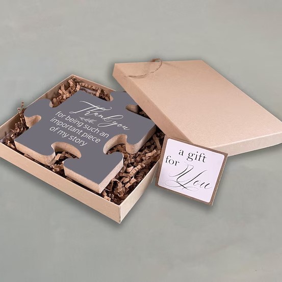 Puzzle Piece Thank You Gift Box