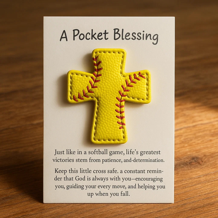 Baseball Cross Blessing Card