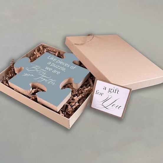 Puzzle Piece Thank You Gift Box