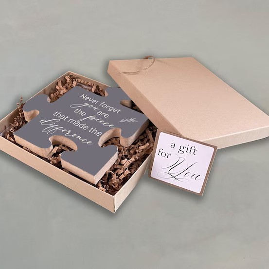 Puzzle Piece Thank You Gift Box