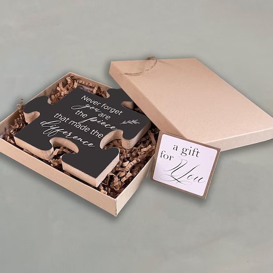 Puzzle Piece Thank You Gift Box