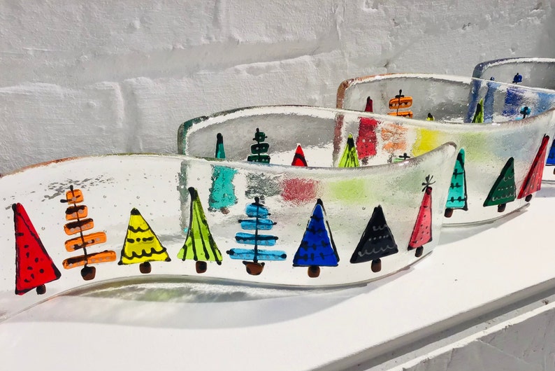 Fused Glass Christmas Tree Curve