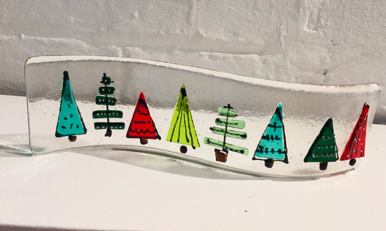 Fused Glass Christmas Tree Curve