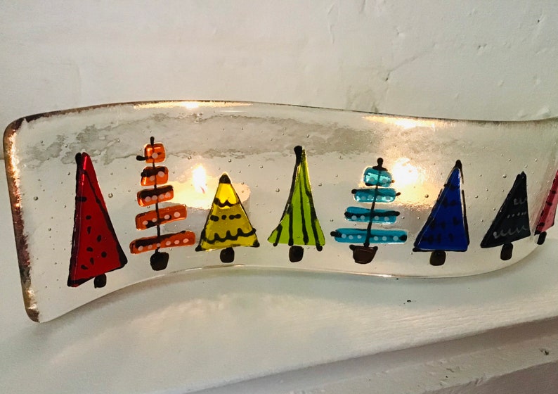 Fused Glass Christmas Tree Curve