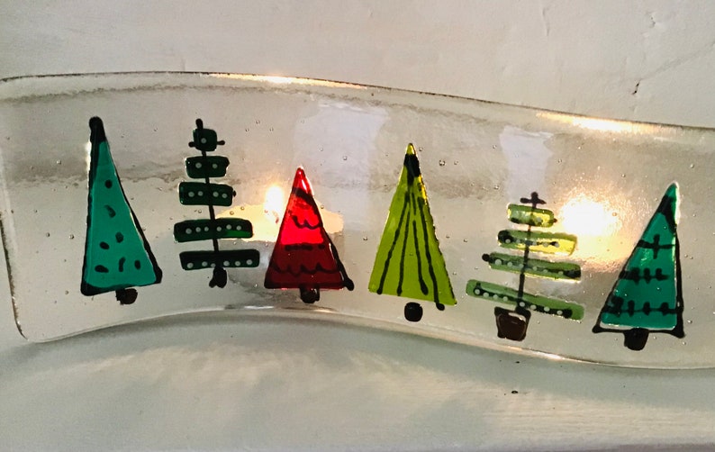 Fused Glass Christmas Tree Curve