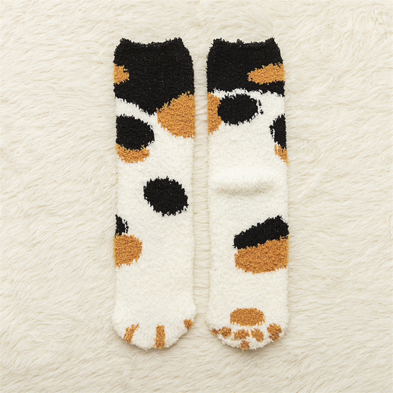 Women's Cozy Cartoon Cat Claw Slipper Sock