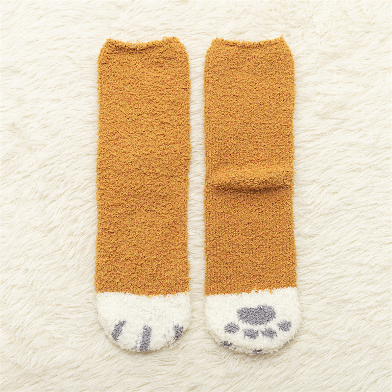 Women's Cozy Cartoon Cat Claw Slipper Sock