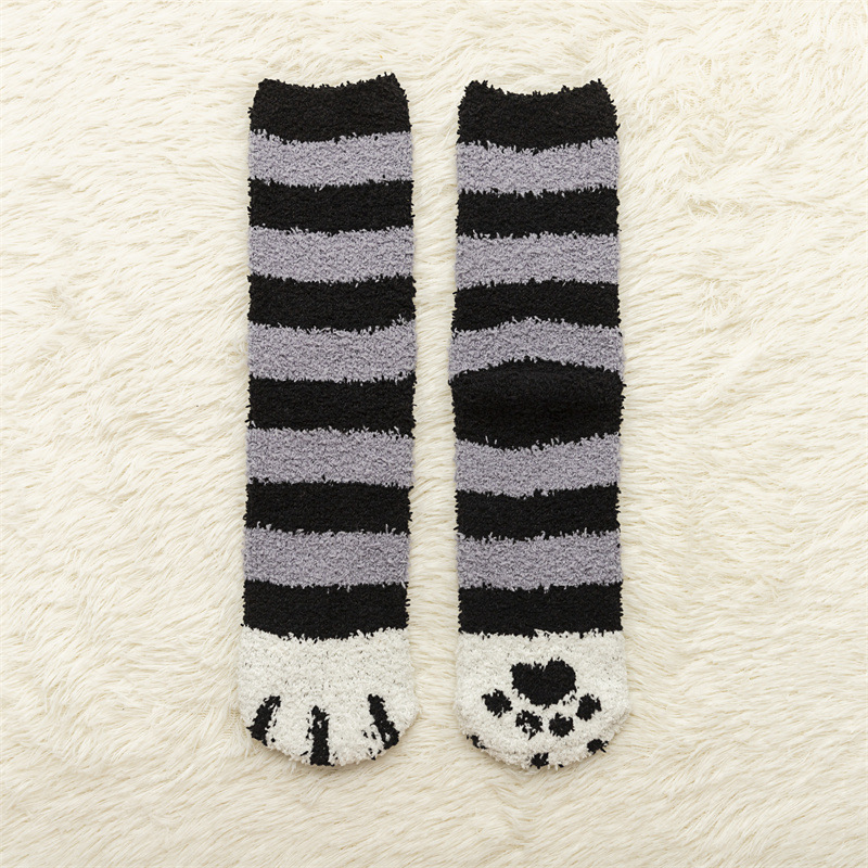 Women's Cozy Cartoon Cat Claw Slipper Sock