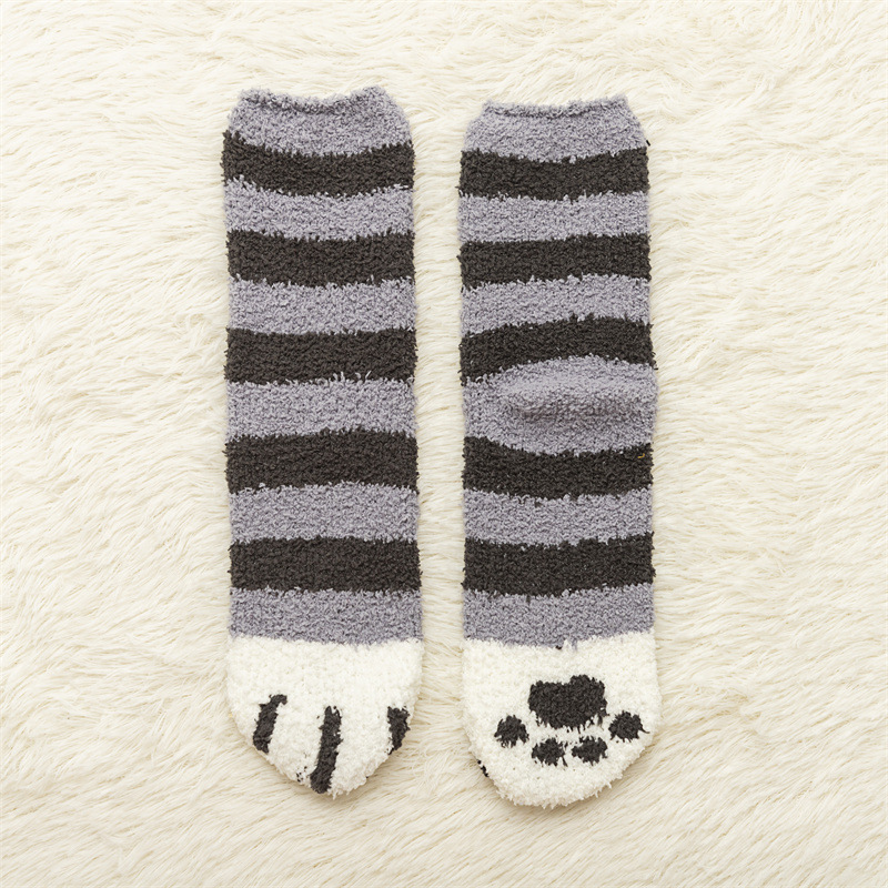 Women's Cozy Cartoon Cat Claw Slipper Sock