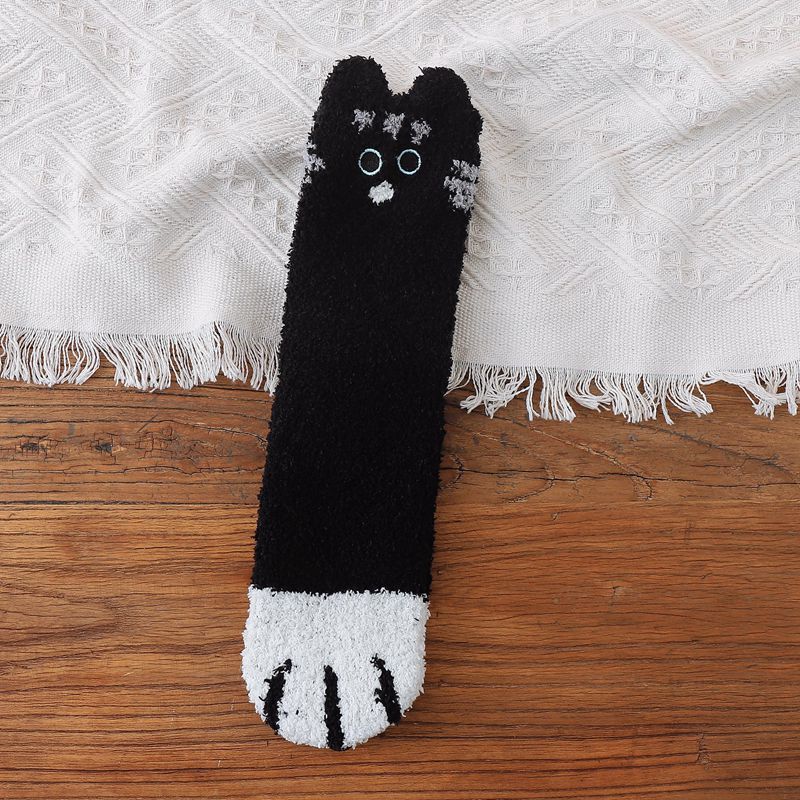 Women's Cozy Cartoon Cat Claw Slipper Sock