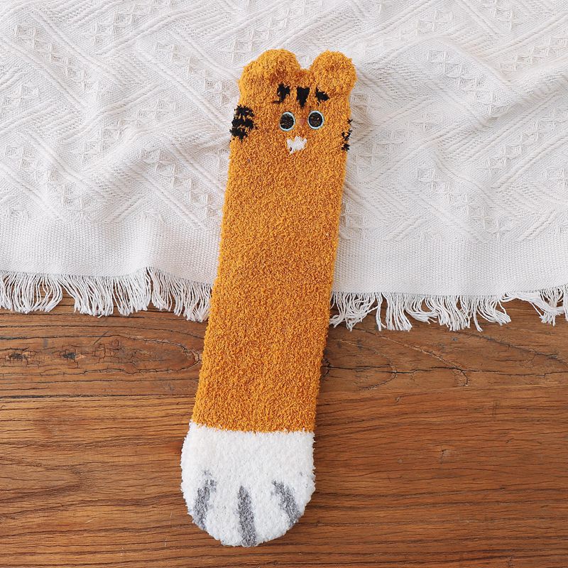 Women's Cozy Cartoon Cat Claw Slipper Sock
