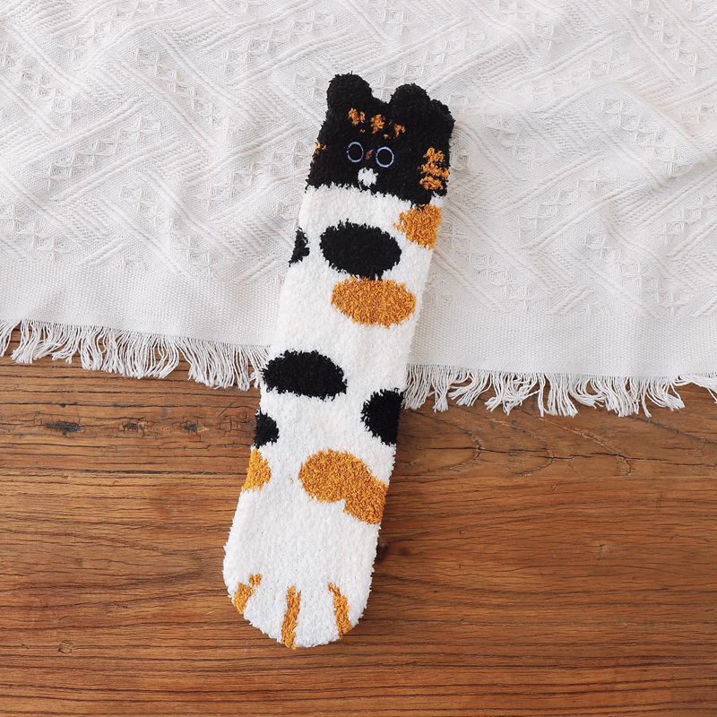 Women's Cozy Cartoon Cat Claw Slipper Sock