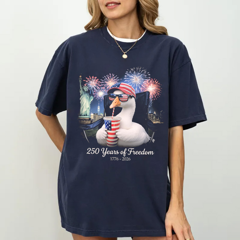 250 Years of Freedom Patriotic Goose Shirt