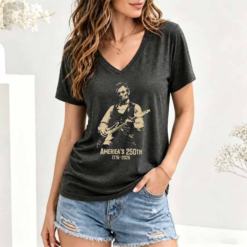 Abraham Lincoln Playing Guitar America 250th Anniversary Shirt