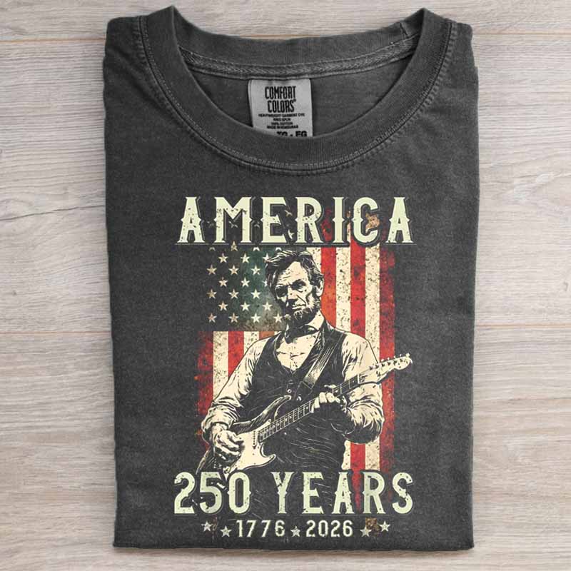 Vintage Abraham Lincoln Abe Lincoln Playing Guitar 250 Years Shirt