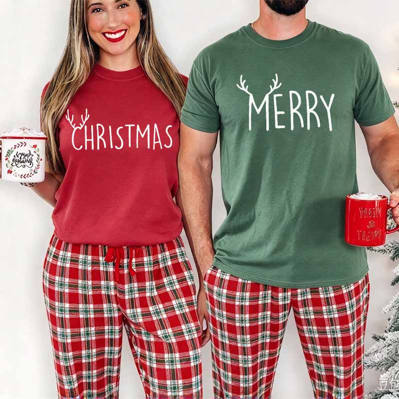 Matching Christmas Couple Unisex Shirts