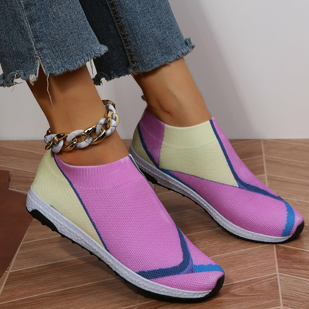 Glückbox™ Bonbonfarbene Slip-On-Sneaker für Damen