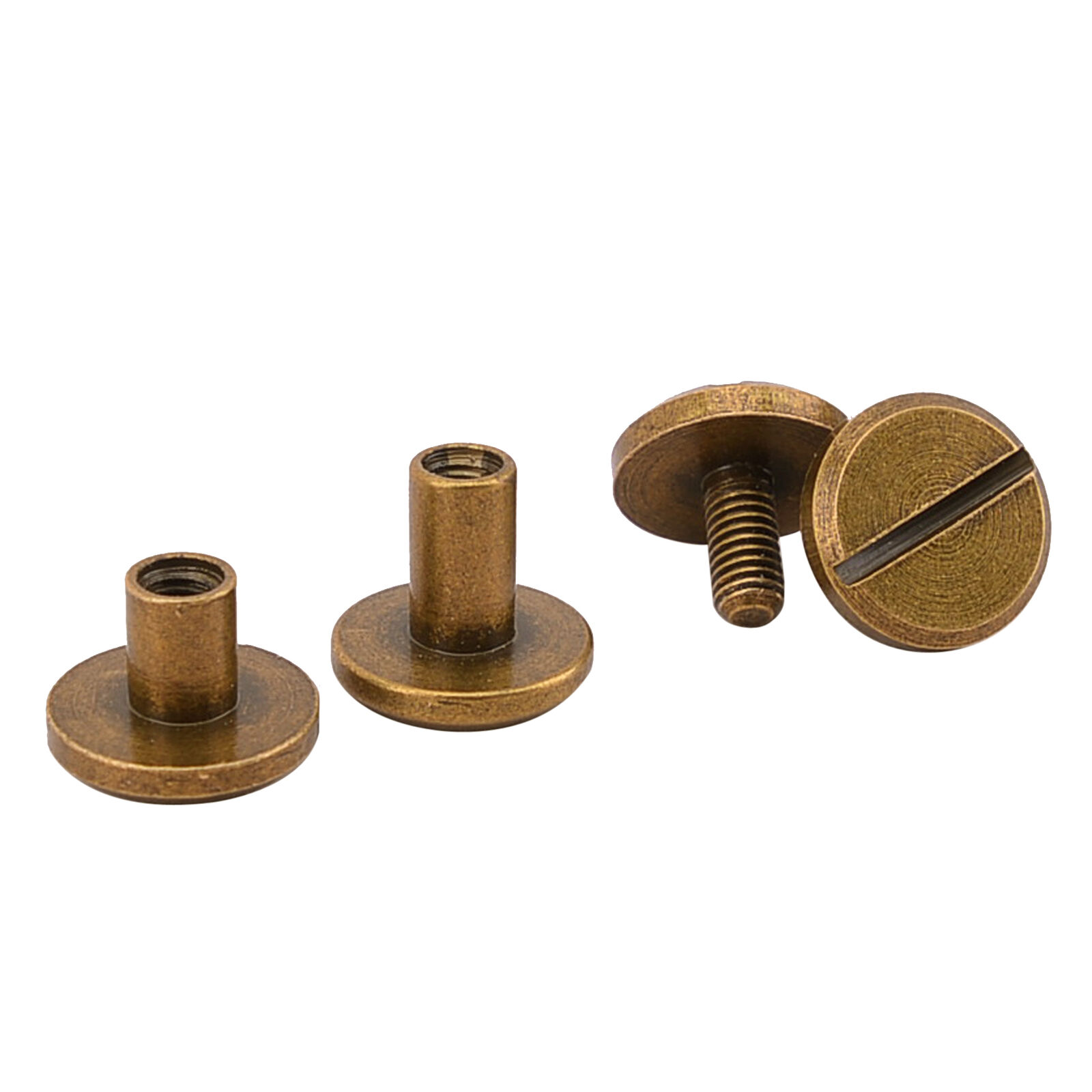 2pcs Brass Chicago Screws Bronze Stud Clips for Gun Holsters and Rifle Slings