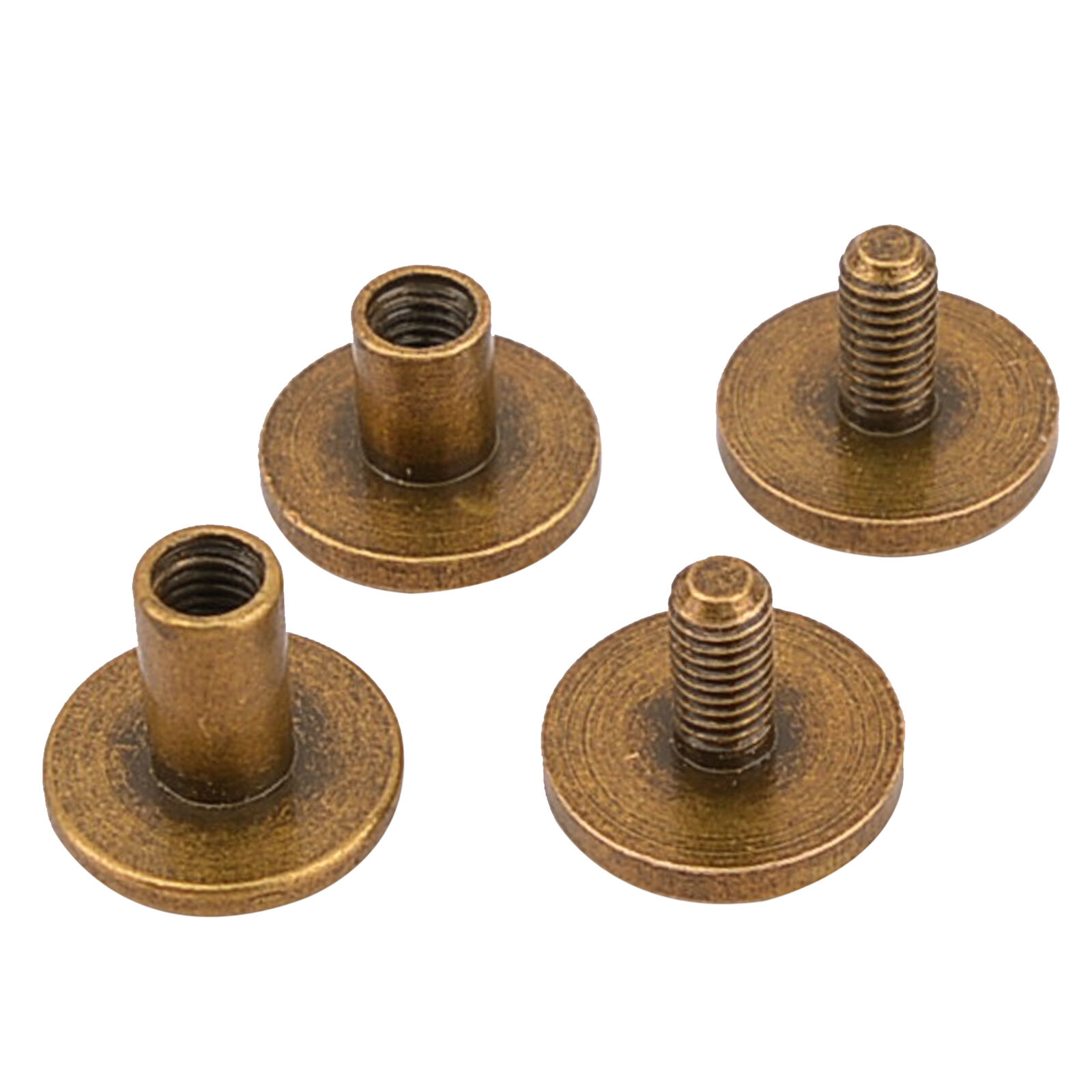 2pcs Brass Chicago Screws Bronze Stud Clips for Gun Holsters and Rifle Slings