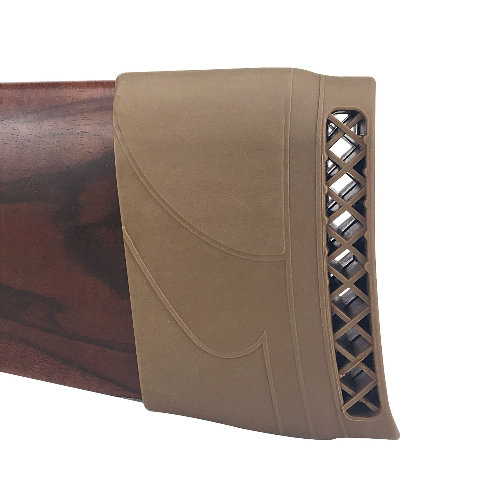 Brown Slip-on Rifle Buttstock Rubber Plate Non-slip Shotgun Recoil Pad