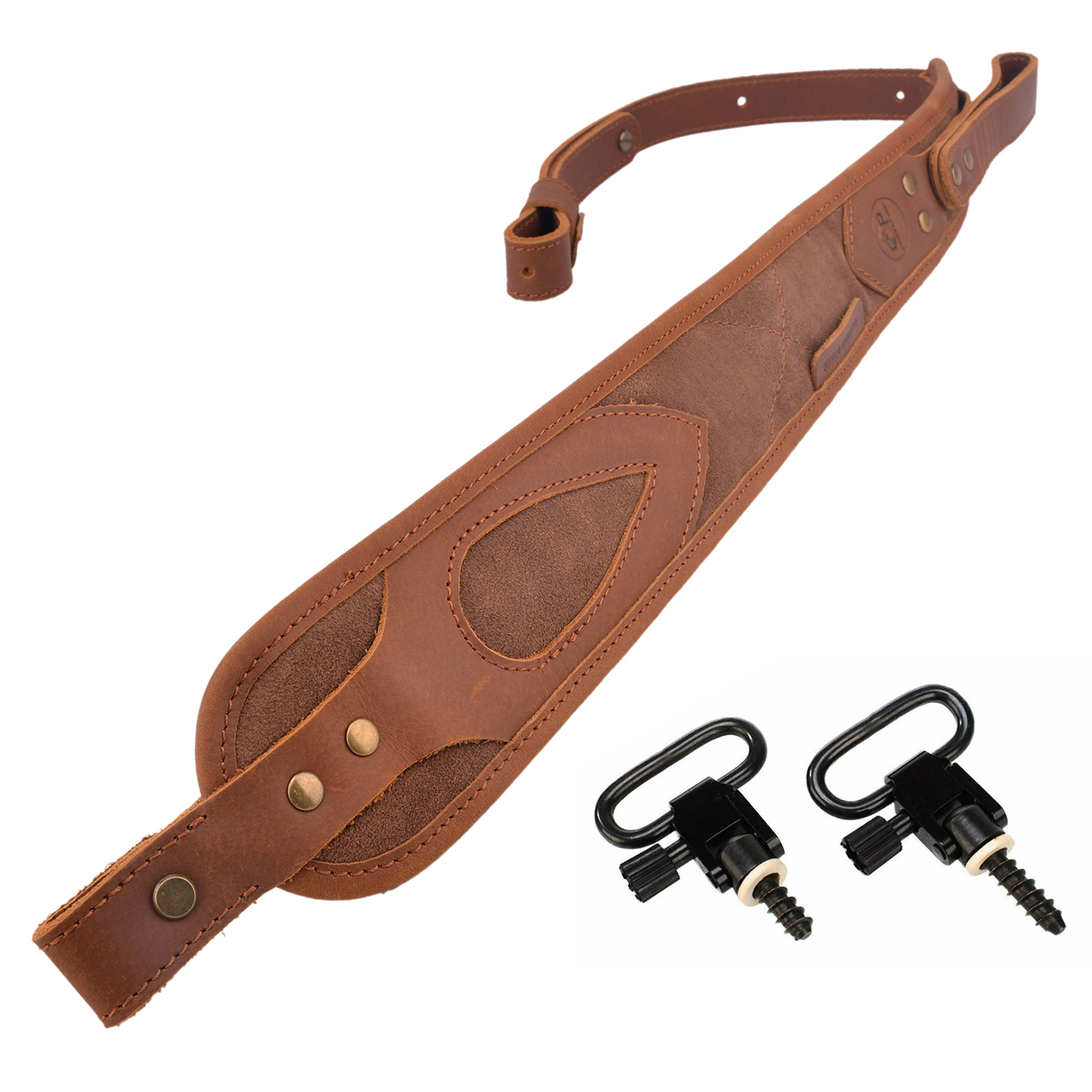 Cowhide Suede Leather Rifle Sling Shotgun Shoulder Strap Hunting Accessory
