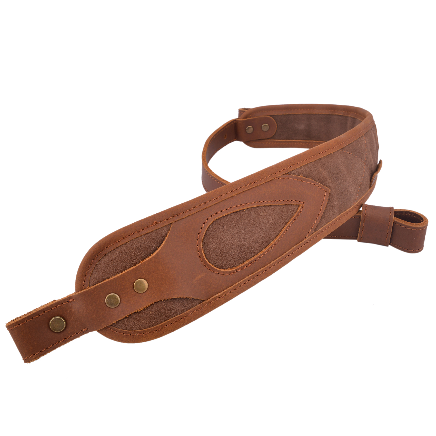 Cowhide Suede Leather Rifle Sling Shotgun Shoulder Strap Hunting Accessory