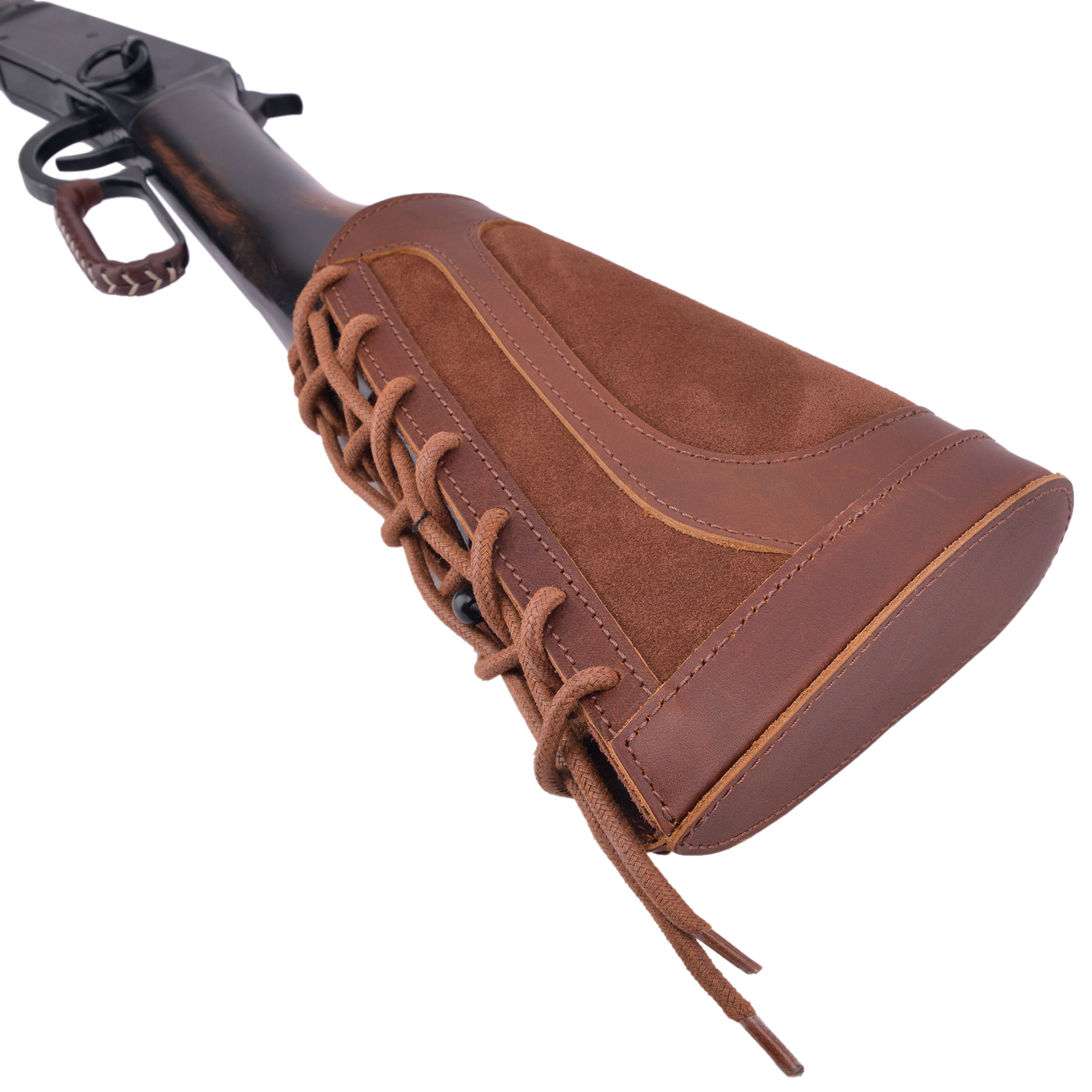 Ambidextrous Genuine Leather Recoil Pad Rifle Buttstock Hunting Cheek Rest Pad
