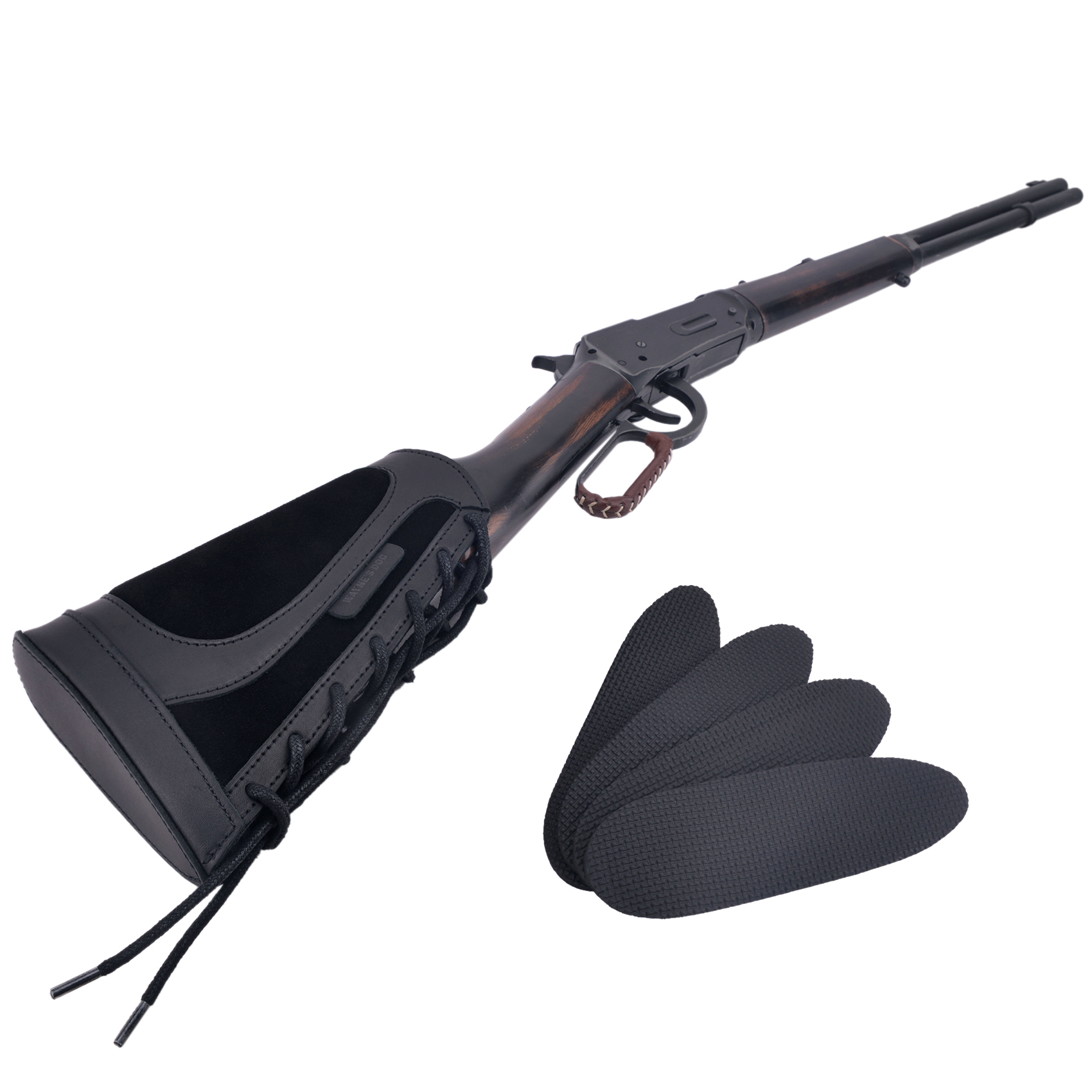 Ambidextrous Genuine Leather Recoil Pad Rifle Buttstock Hunting Cheek Rest Pad