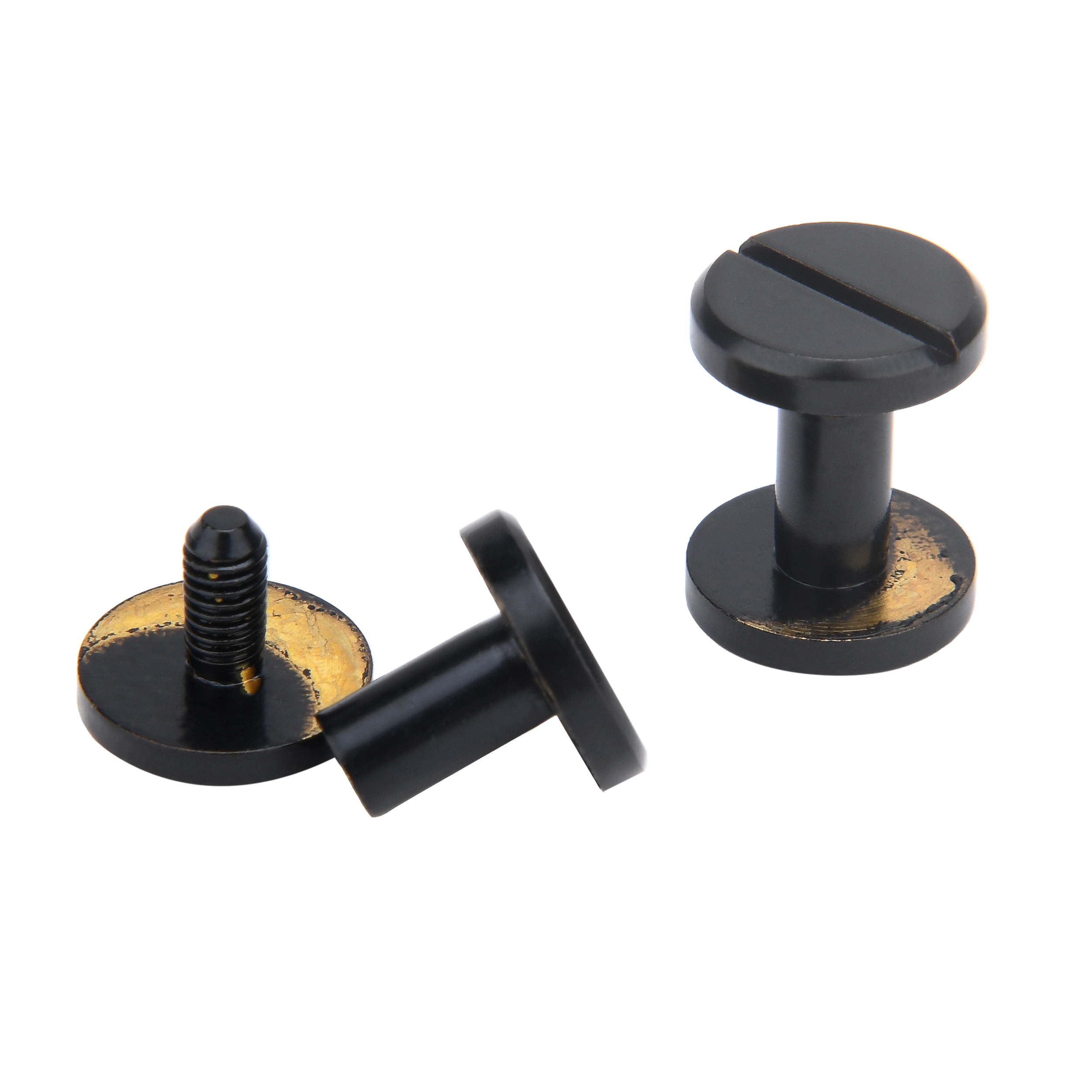 2pcs Brass Chicago Screws Bronze Stud Clips for Gun Holsters and Rifle Slings