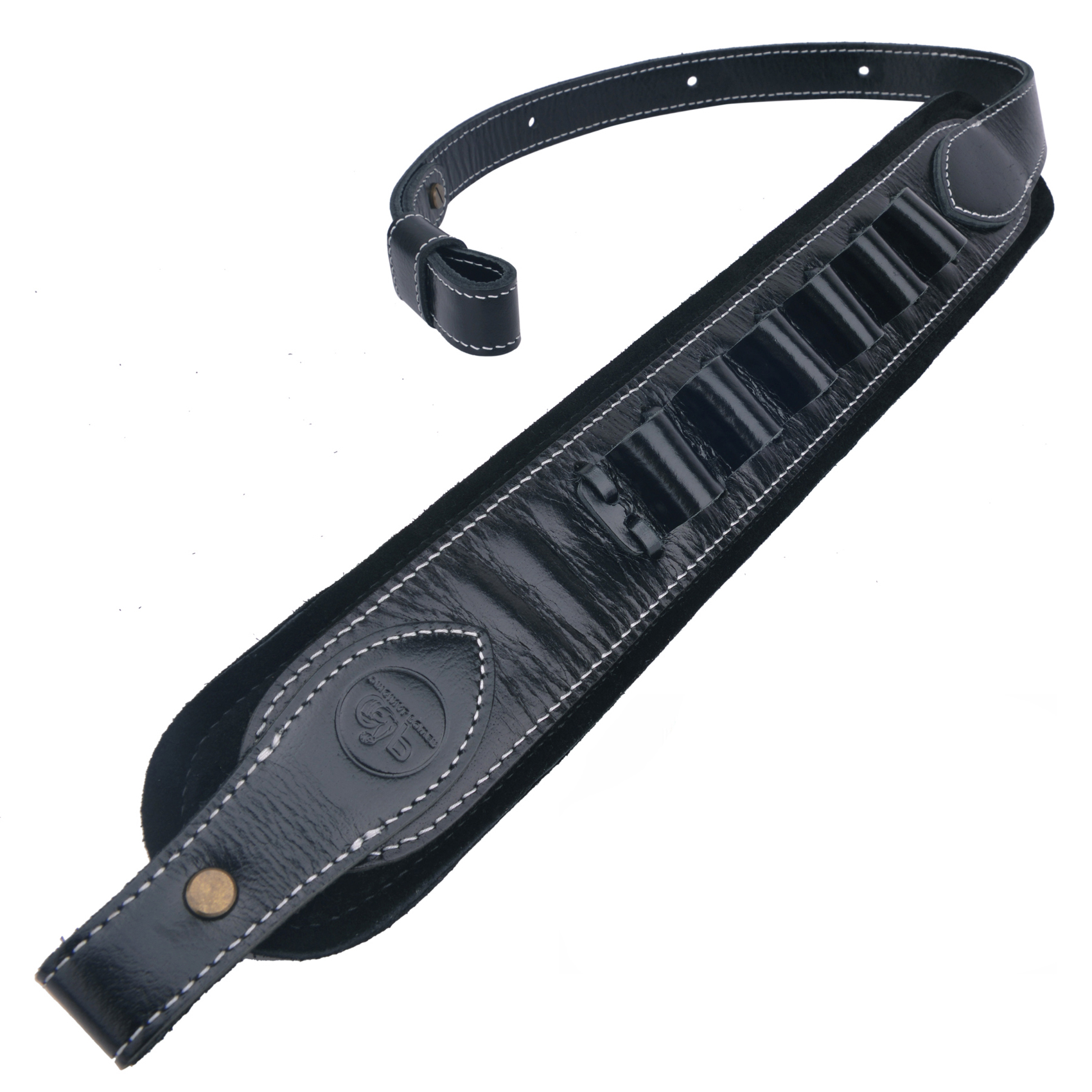 Buffalo Hide Leather Rifle Sling Shotgun Shoulder Strap 1Wide With Swivels .308 .30-30 .22LR 12GA