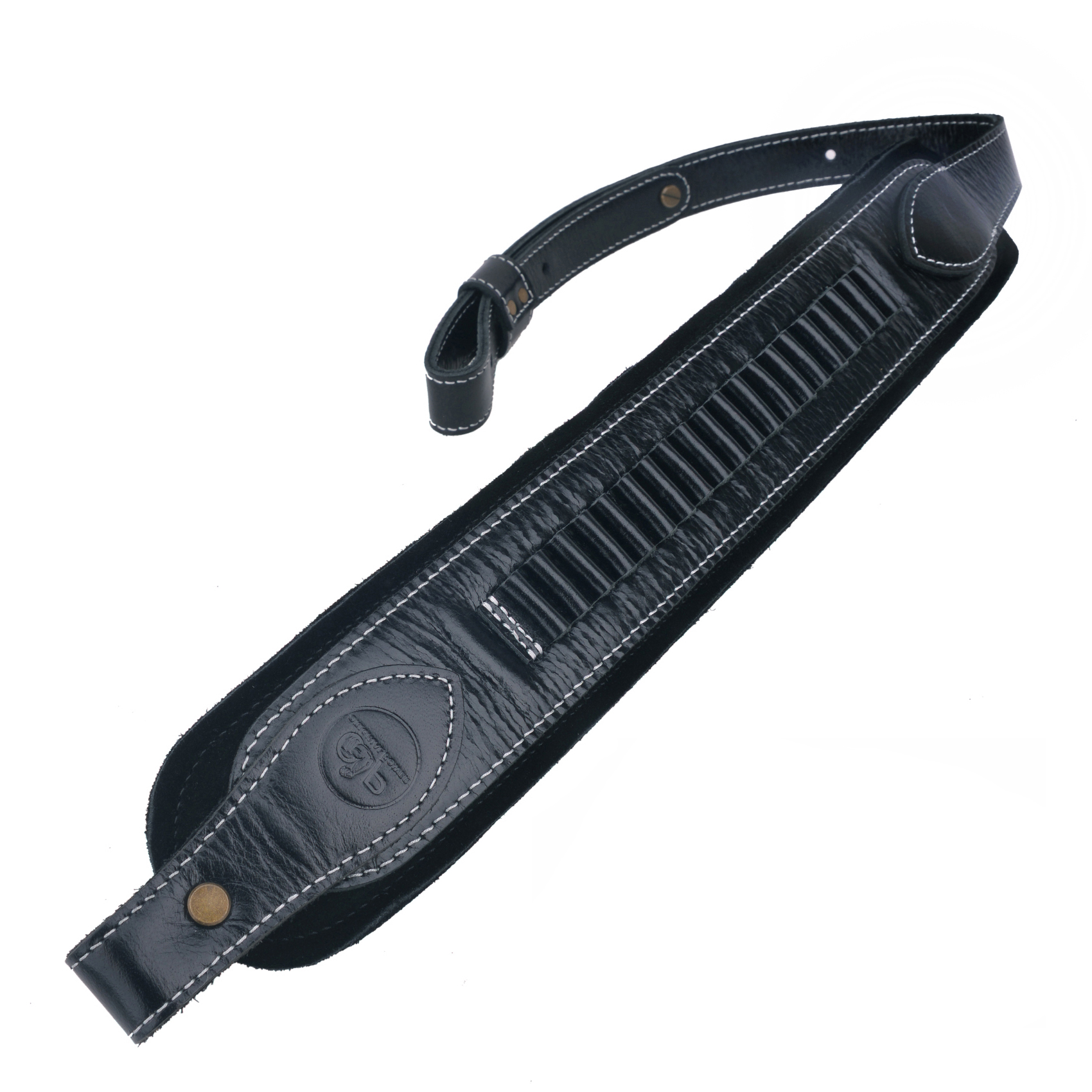 Buffalo Hide Leather Rifle Sling Shotgun Shoulder Strap 1Wide With Swivels .308 .30-30 .22LR 12GA