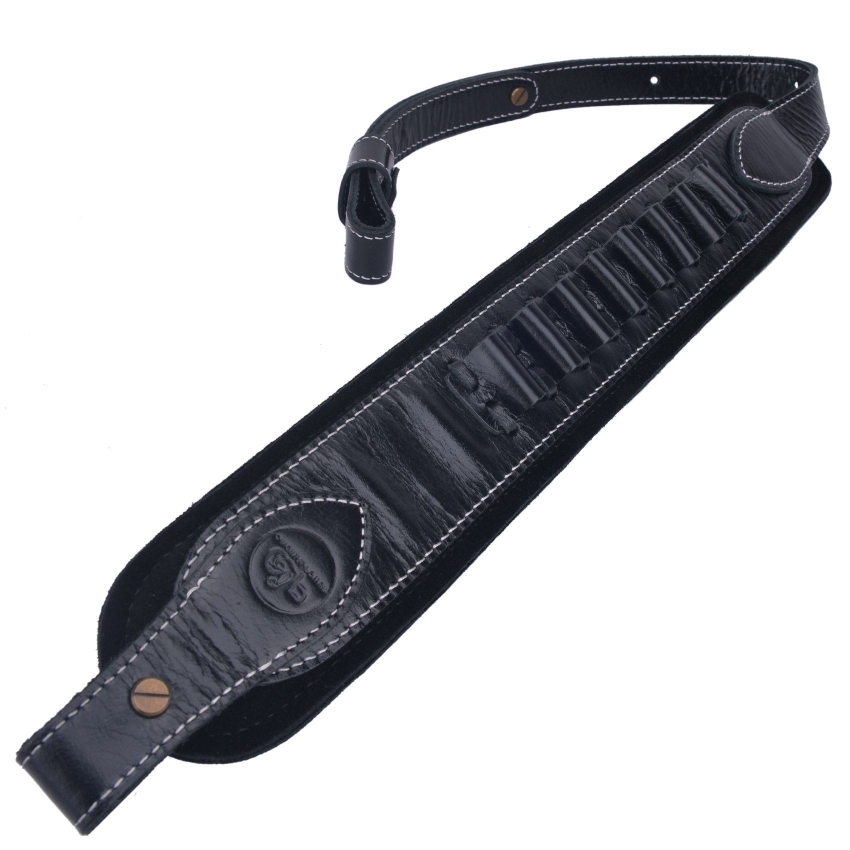 Buffalo Hide Leather Rifle Sling Shotgun Shoulder Strap 1Wide With Swivels .308 .30-30 .22LR 12GA