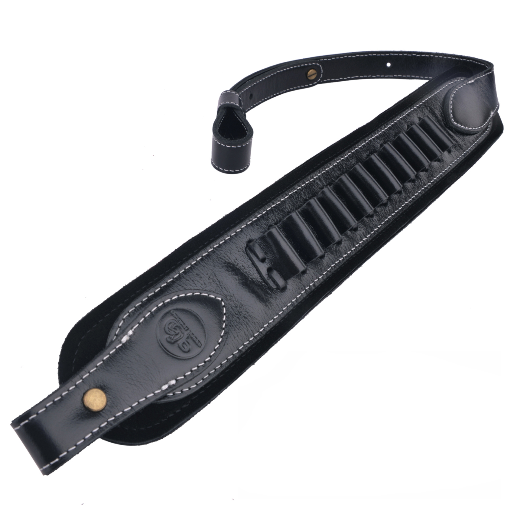 Buffalo Hide Leather Rifle Sling Shotgun Shoulder Strap 1Wide With Swivels .308 .30-30 .22LR 12GA