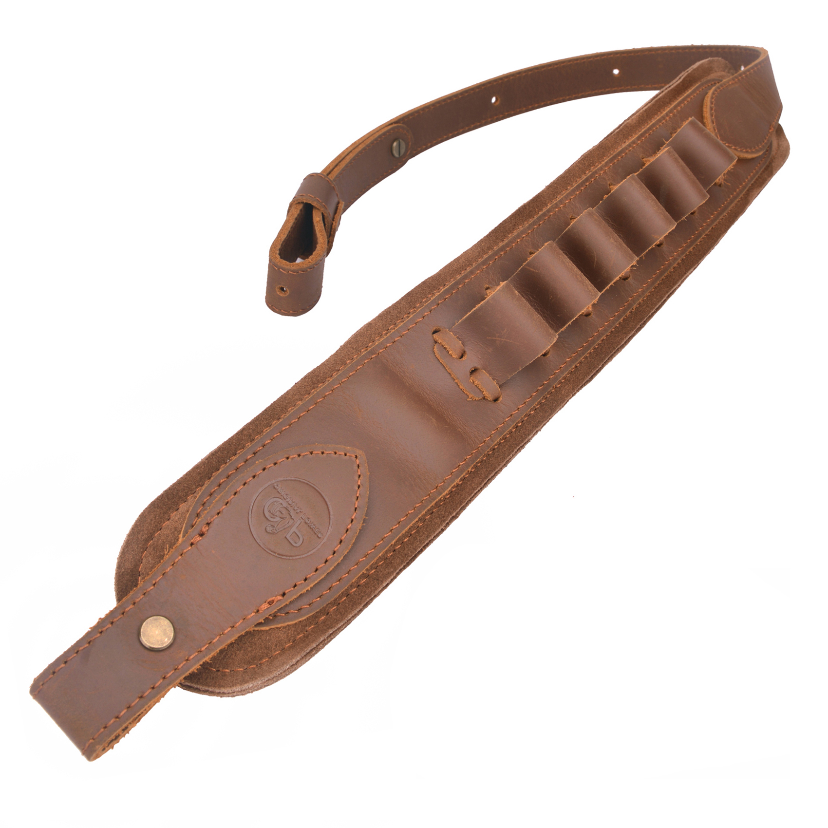 Buffalo Hide Leather Rifle Sling Shotgun Shoulder Strap 1Wide With Swivels .308 .30-30 .22LR 12GA