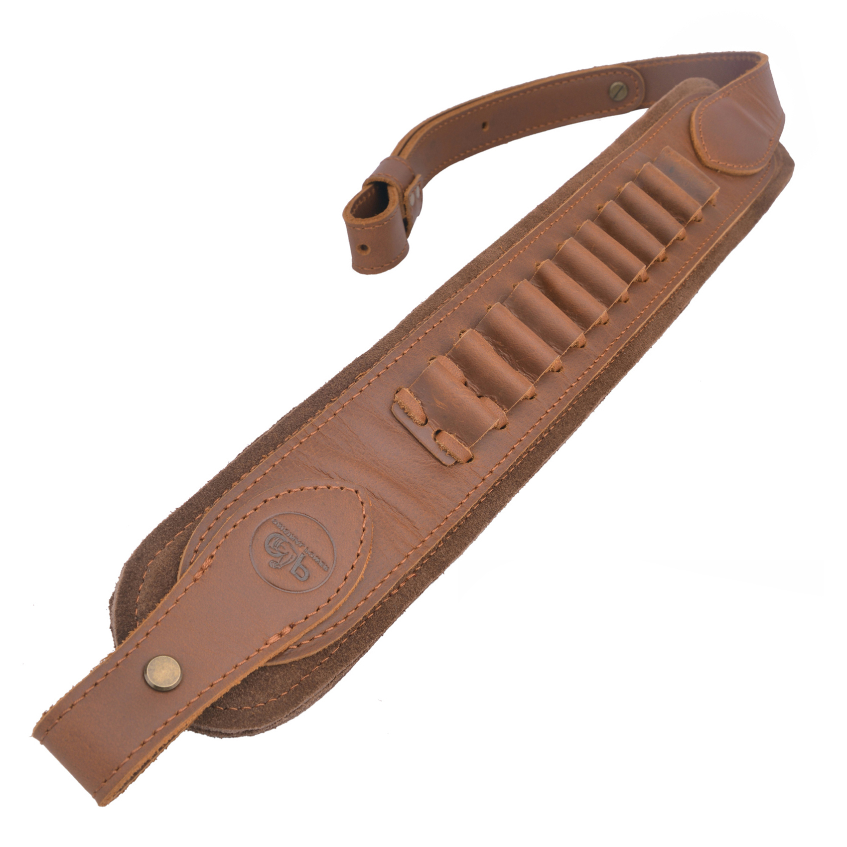 Buffalo Hide Leather Rifle Sling Shotgun Shoulder Strap 1Wide With Swivels .308 .30-30 .22LR 12GA