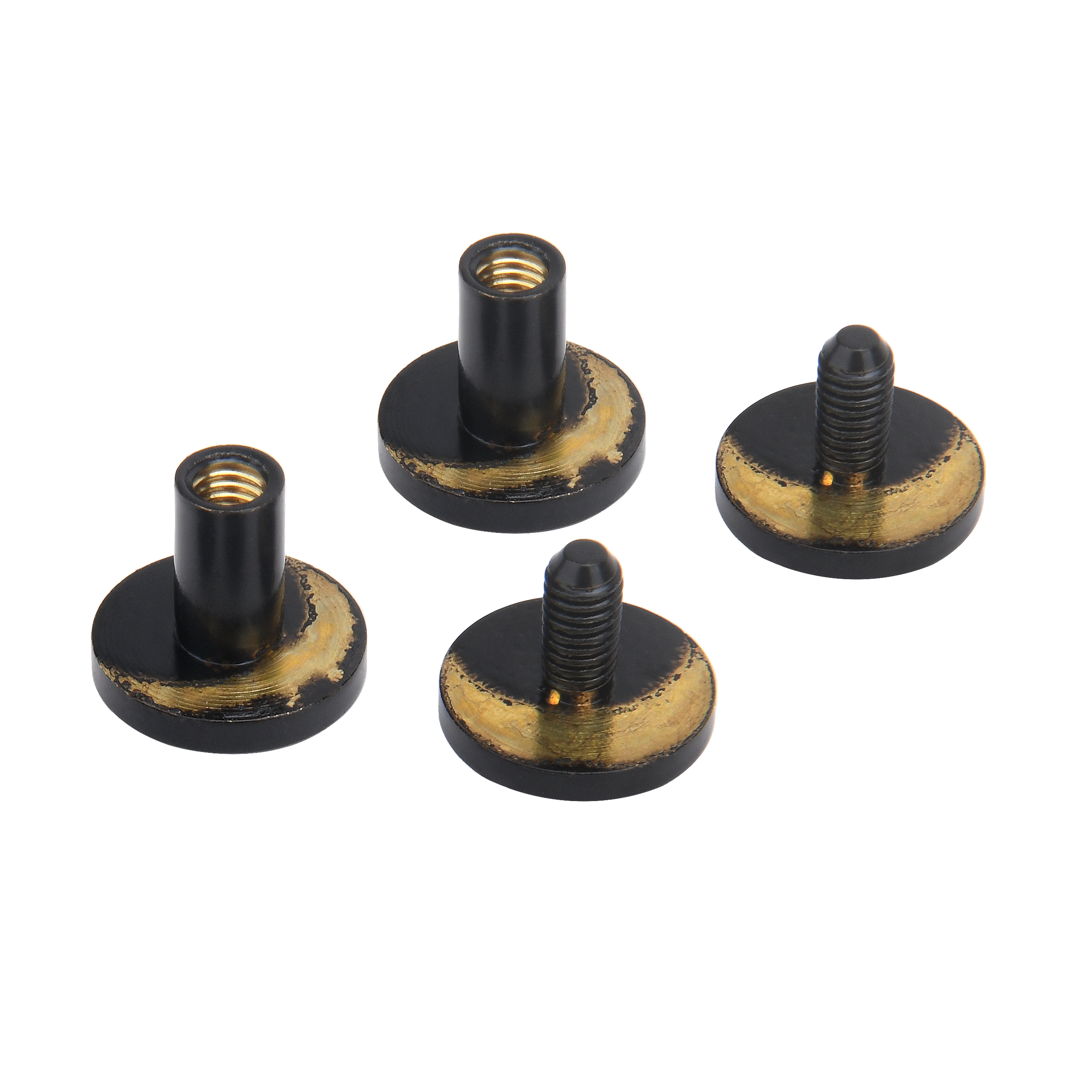 2pcs Brass Chicago Screws Bronze Stud Clips for Gun Holsters and Rifle Slings