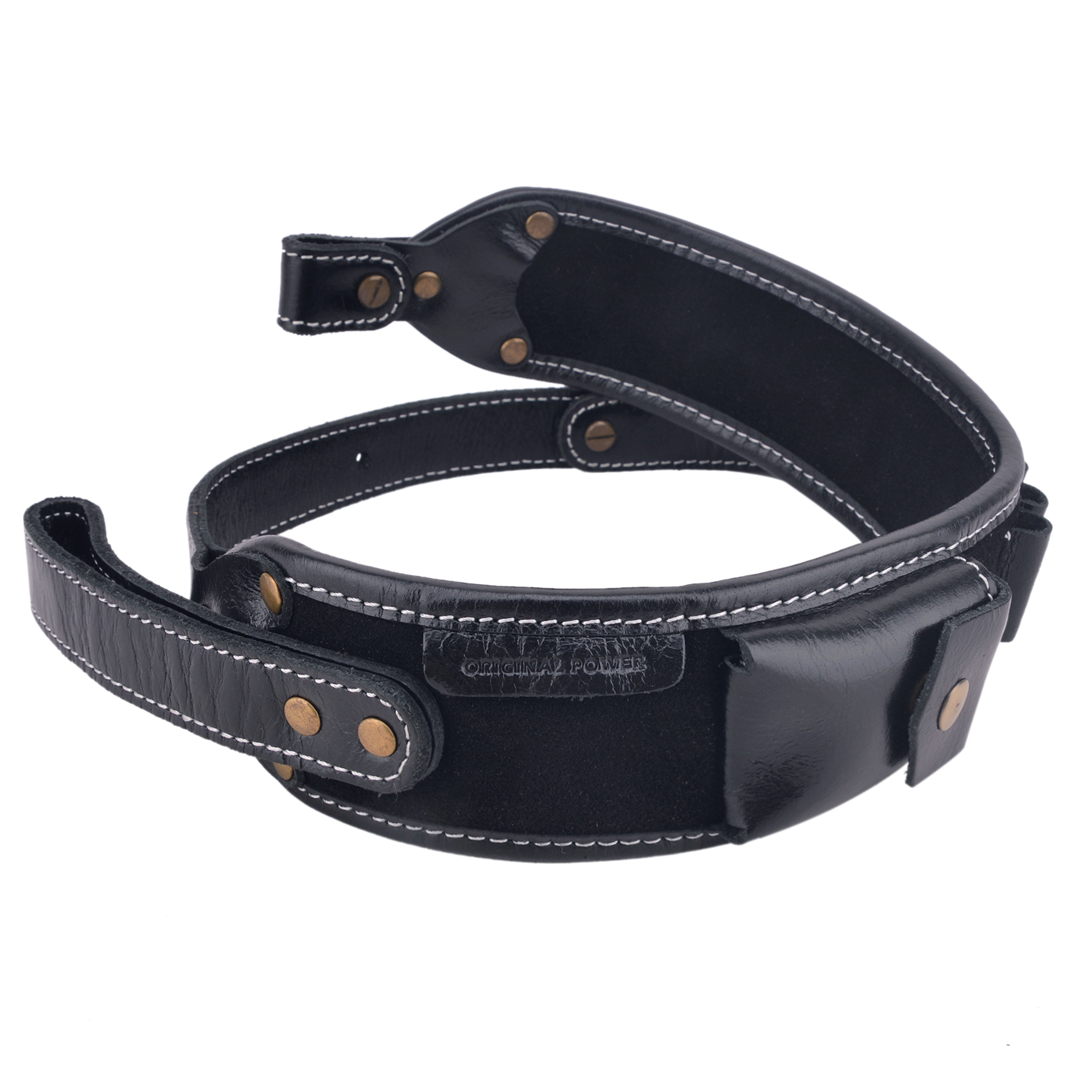 Classic Leather Rifle Sling Gun Carry Straps Cartridge Shell Holder With Swivels