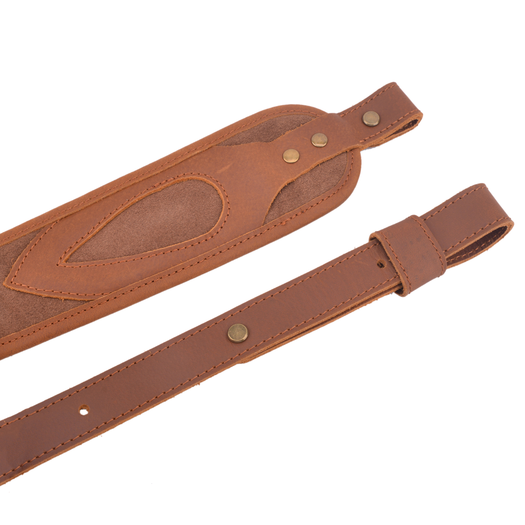 Cowhide Suede Leather Rifle Sling Shotgun Shoulder Strap Hunting Accessory