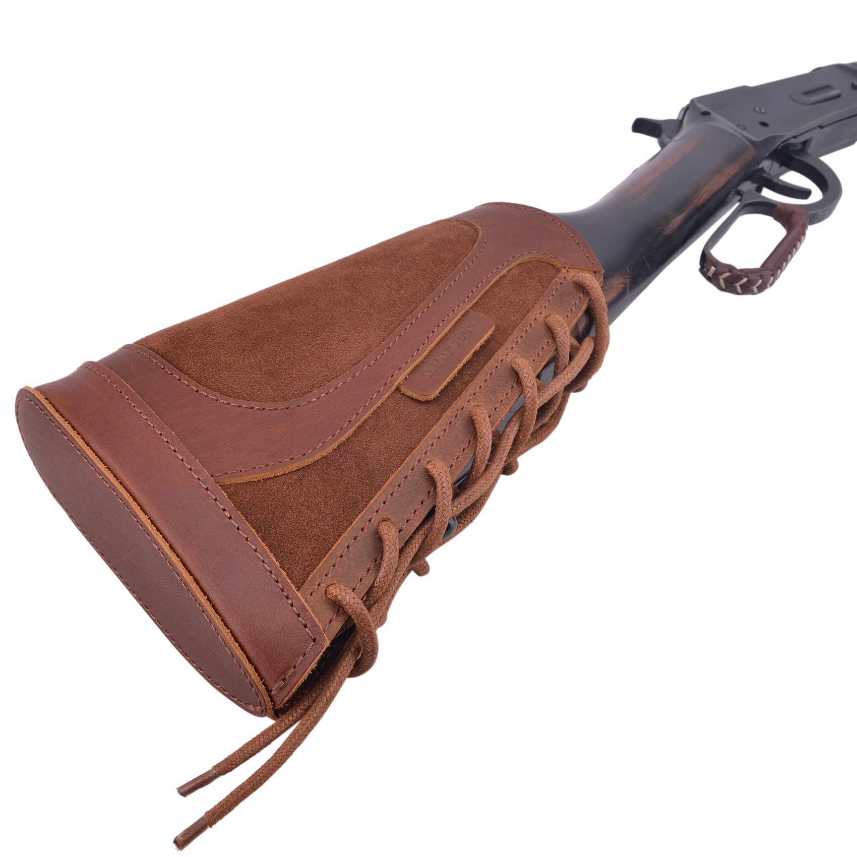 Ambidextrous Genuine Leather Recoil Pad Rifle Buttstock Hunting Cheek Rest Pad