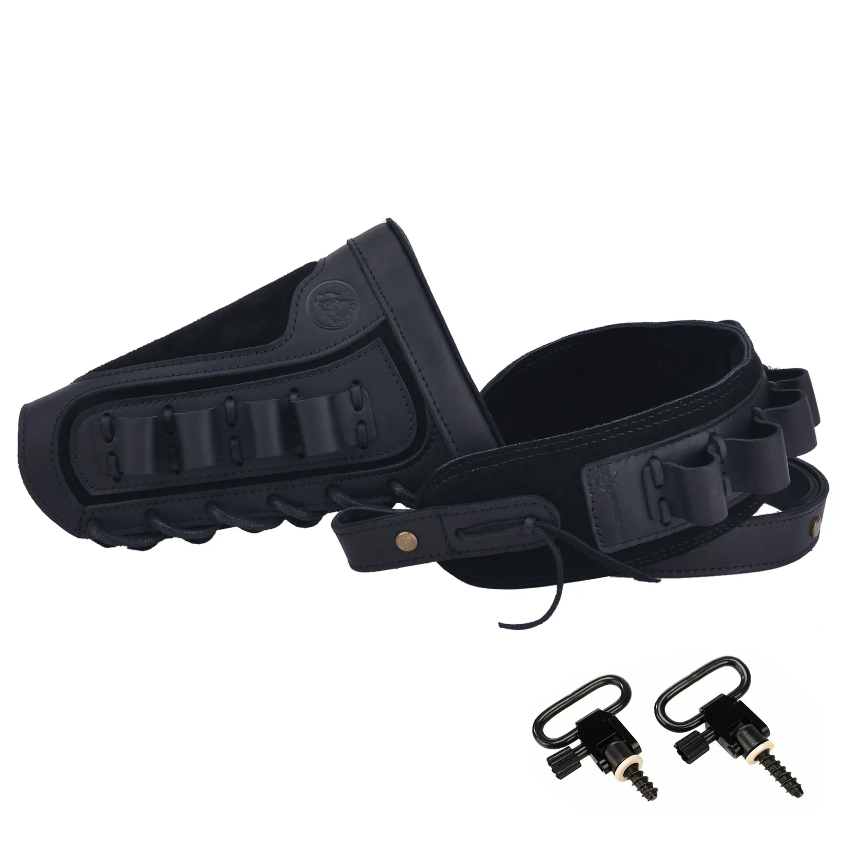 1 Set Of Leather Rifle& Shotgun Buttstock with Gun Sling .45/70 .308 .30/30 12GA .270 .357 .22LR 16GA 20GA