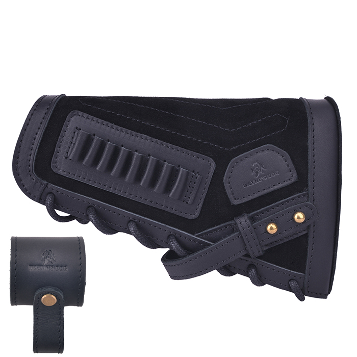 Leather Rifle No Drill Buttstock with Sling Barrel Mount .308 .30-06 .357 .22LR .30-30