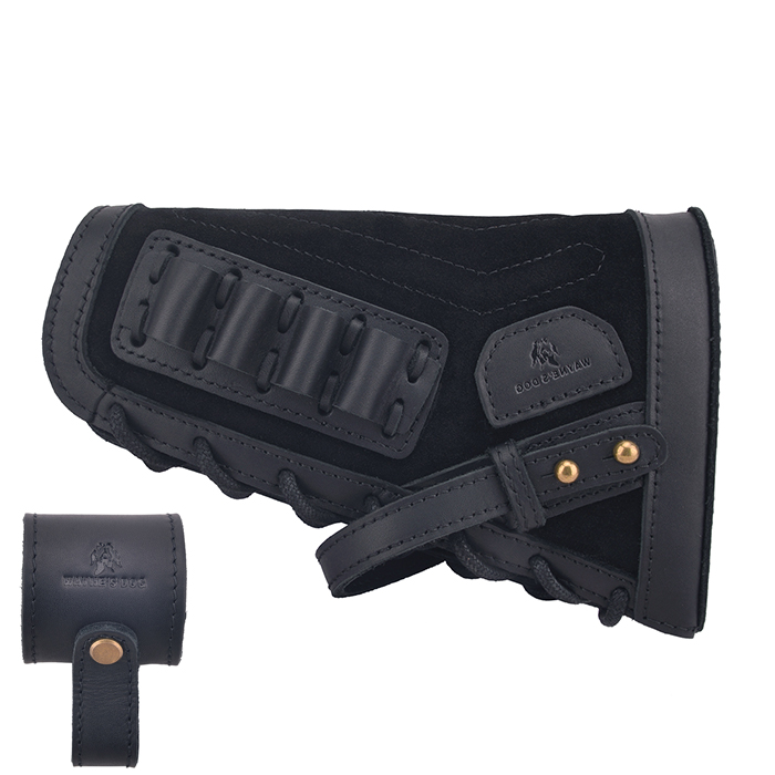 Leather Rifle No Drill Buttstock with Sling Barrel Mount .308 .30-06 .357 .22LR .30-30