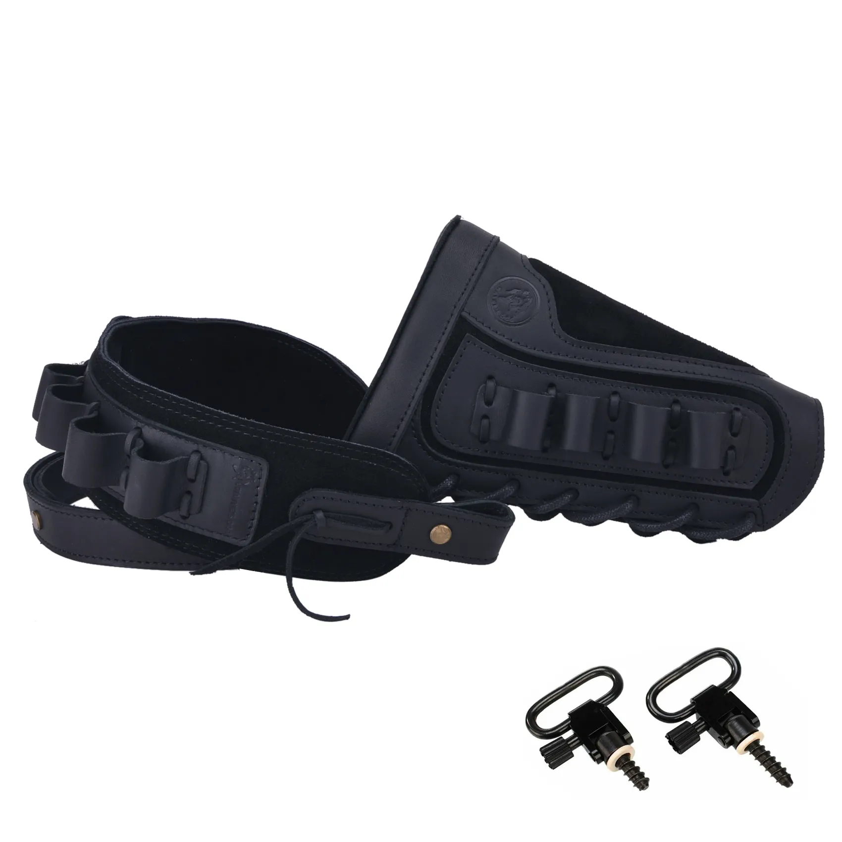 1 Set Of Leather Rifle& Shotgun Buttstock with Gun Sling .45/70 .308 .30/30 12GA .270 .357 .22LR 16GA 20GA