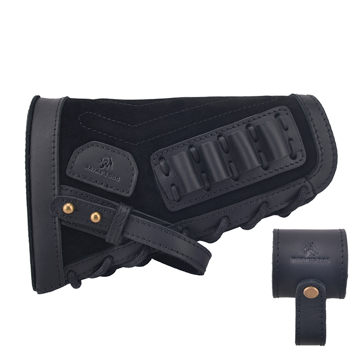 Leather Rifle No Drill Buttstock with Sling Barrel Mount .308 .30-06 .357 .22LR .30-30