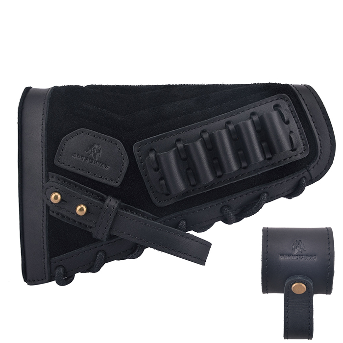 Leather Rifle No Drill Buttstock with Sling Barrel Mount .308 .30-06 .357 .22LR .30-30