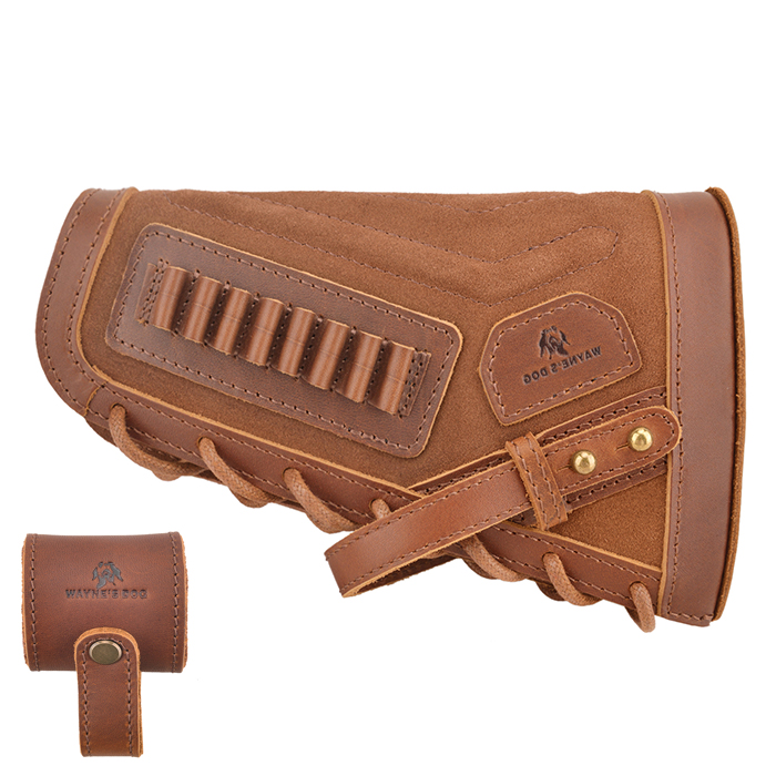 Leather Rifle No Drill Buttstock with Sling Barrel Mount .308 .30-06 .357 .22LR .30-30