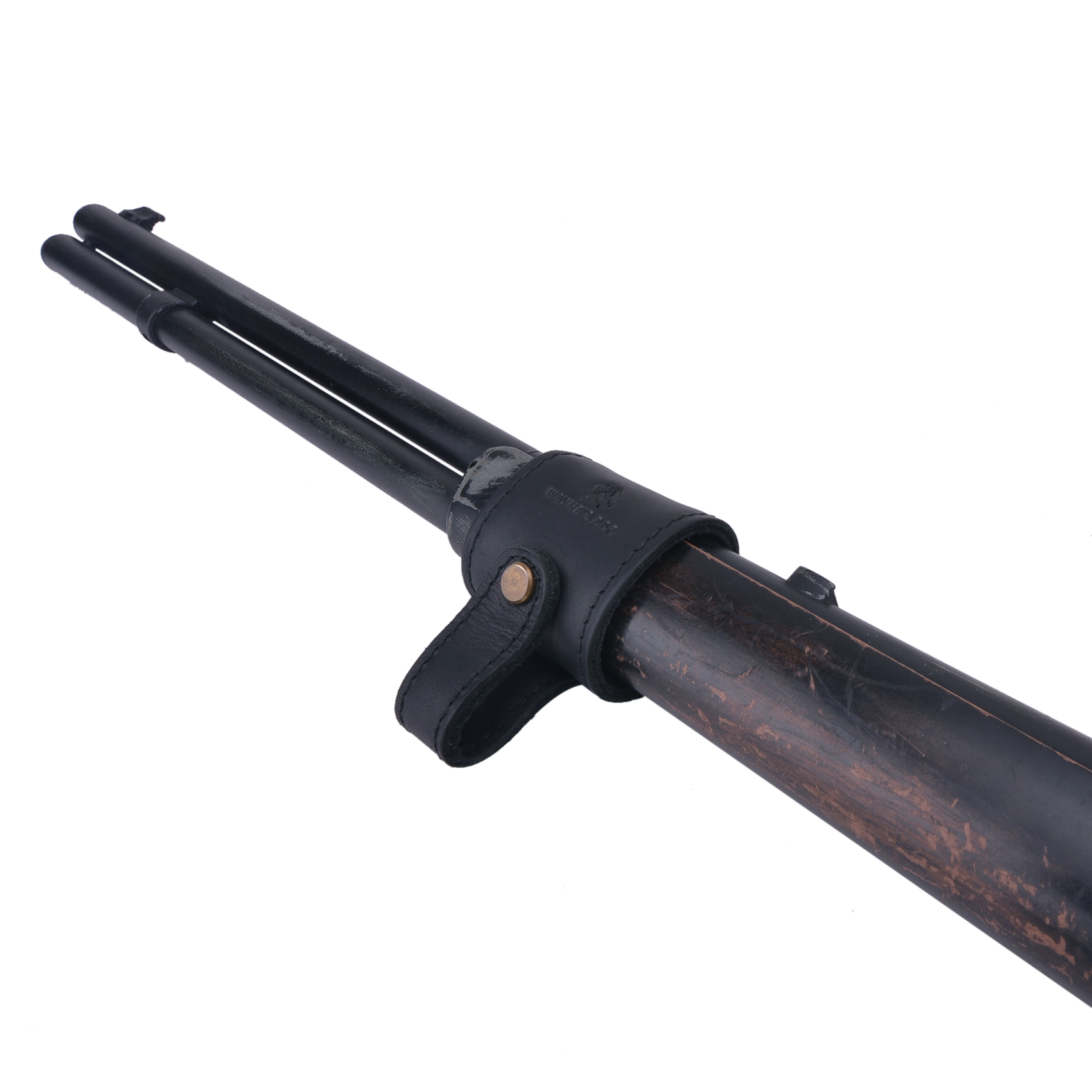 Full Grain Leather Adjustable No Drilling Shooting Gun Sling Loops Barrel Mount