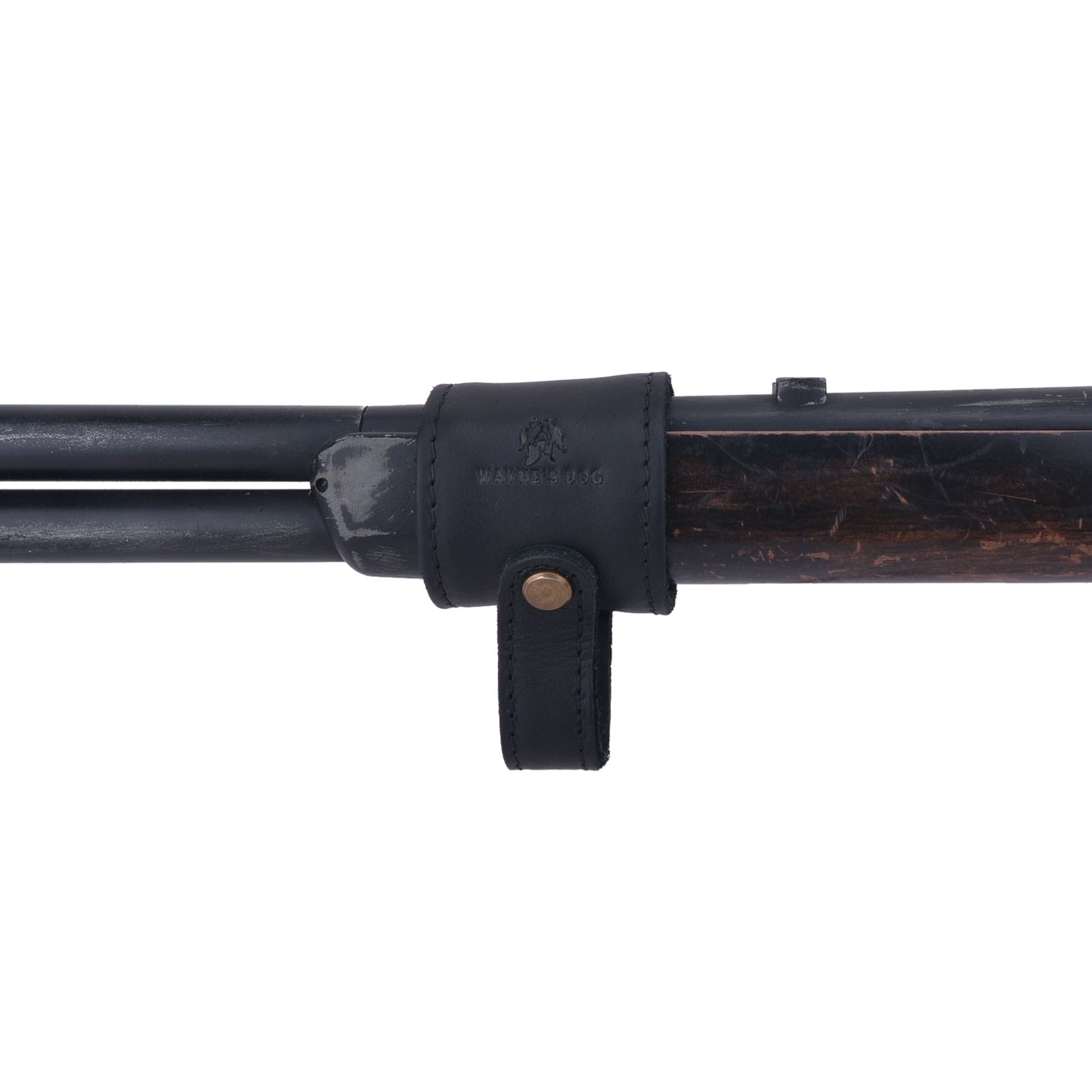 Full Grain Leather Adjustable No Drilling Shooting Gun Sling Loops Barrel Mount